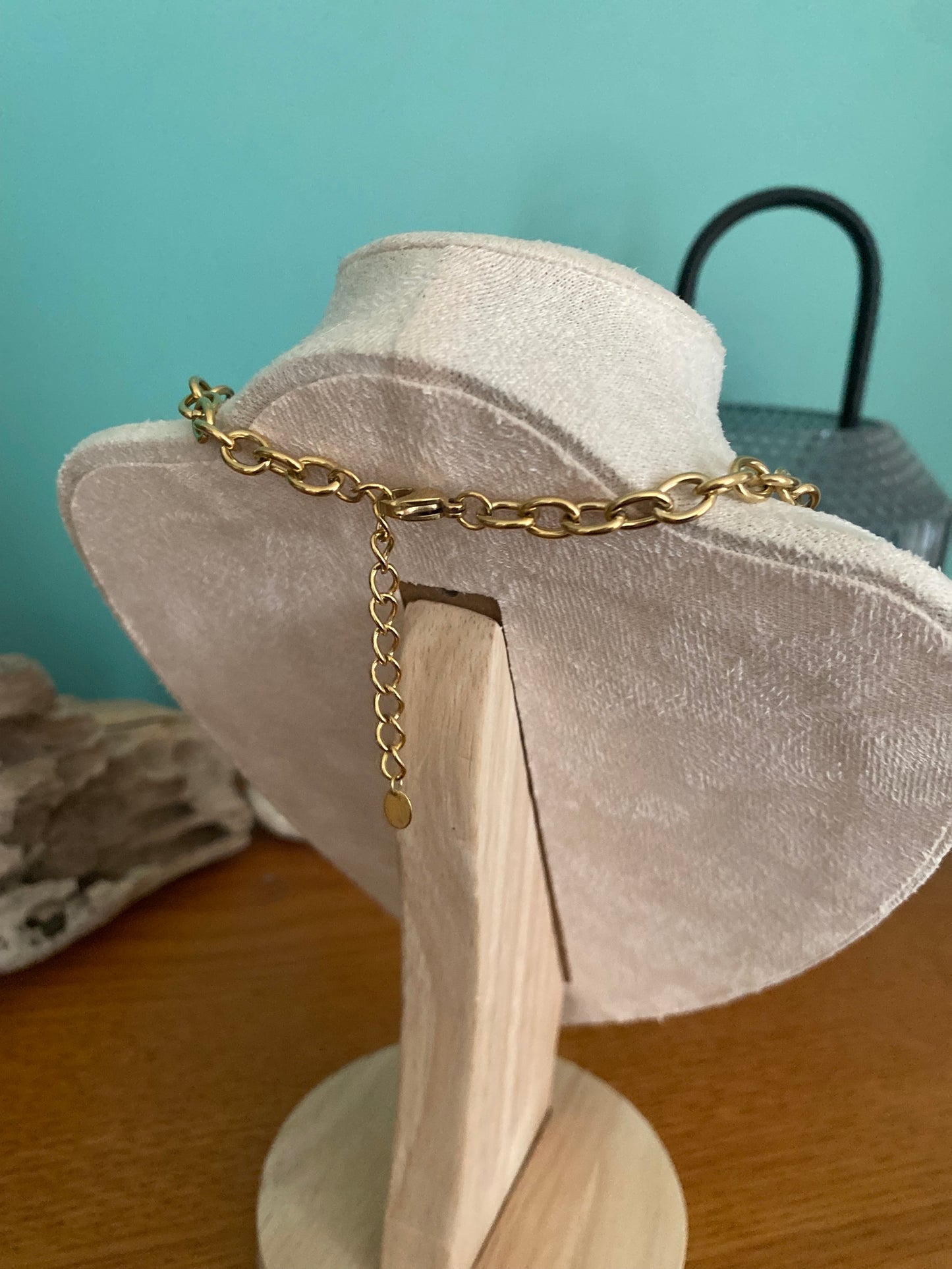 Collier cœur léopard