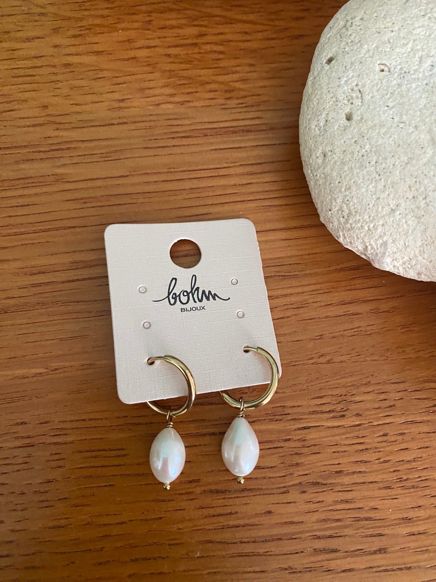 Boucle d'oreilles créole perles