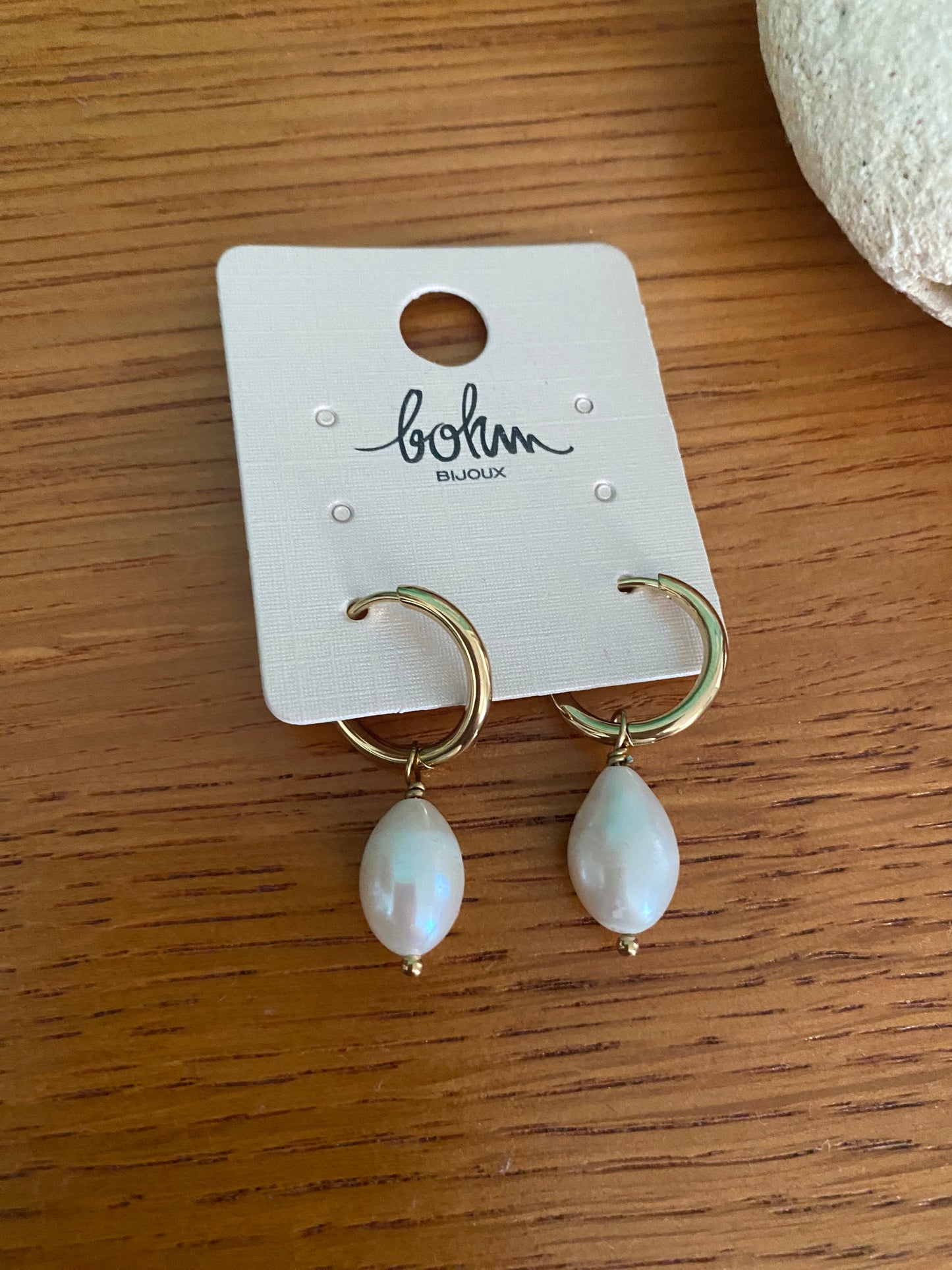 Boucle d'oreilles créole perles