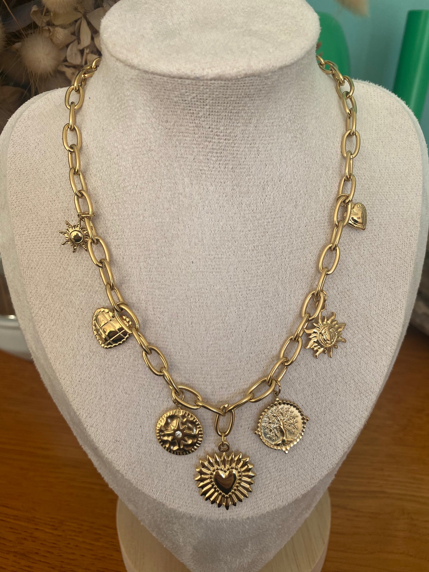 Collier breloque Jade