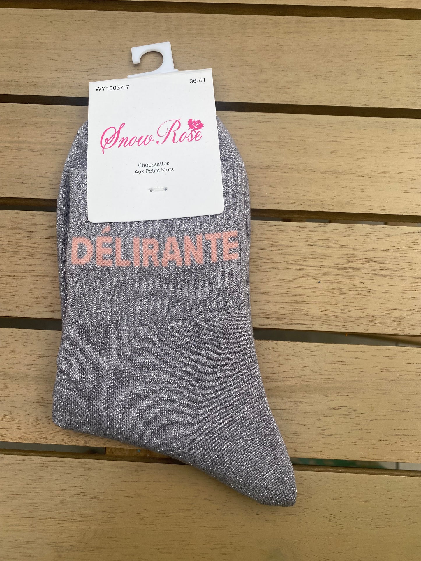 Chaussettes à paillettes délirantes