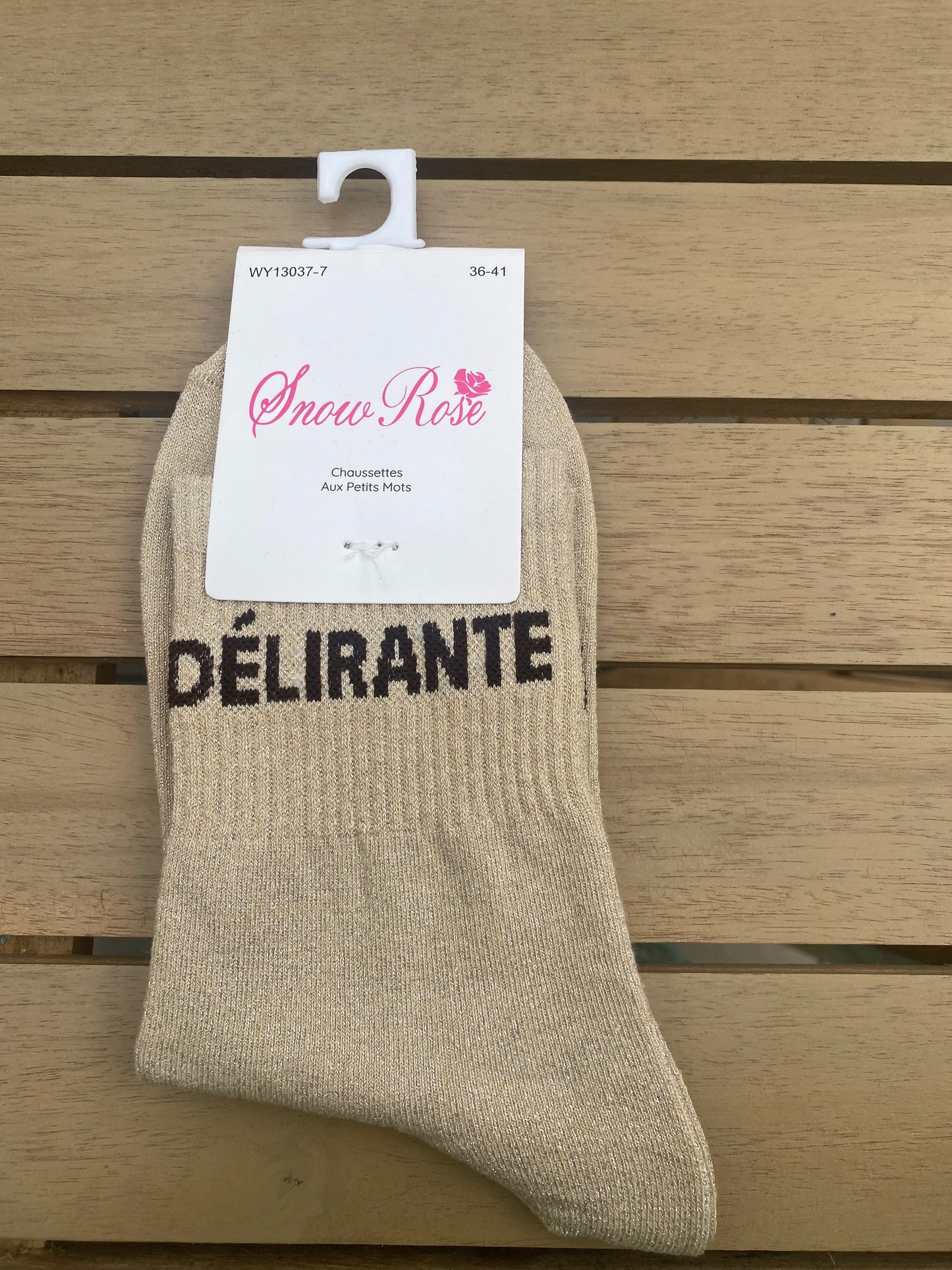 Chaussettes à paillettes délirantes