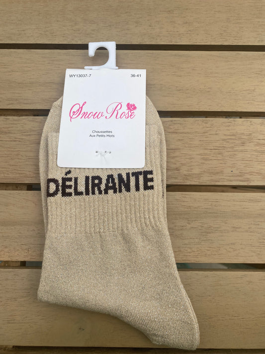 Chaussettes à paillettes délirantes