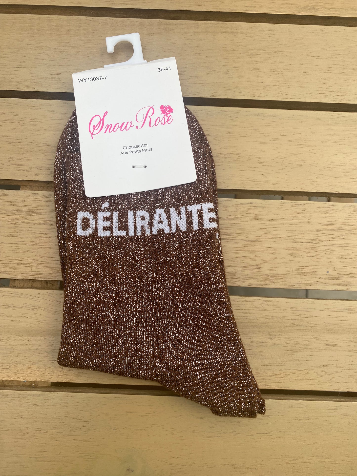 Chaussettes à paillettes délirantes