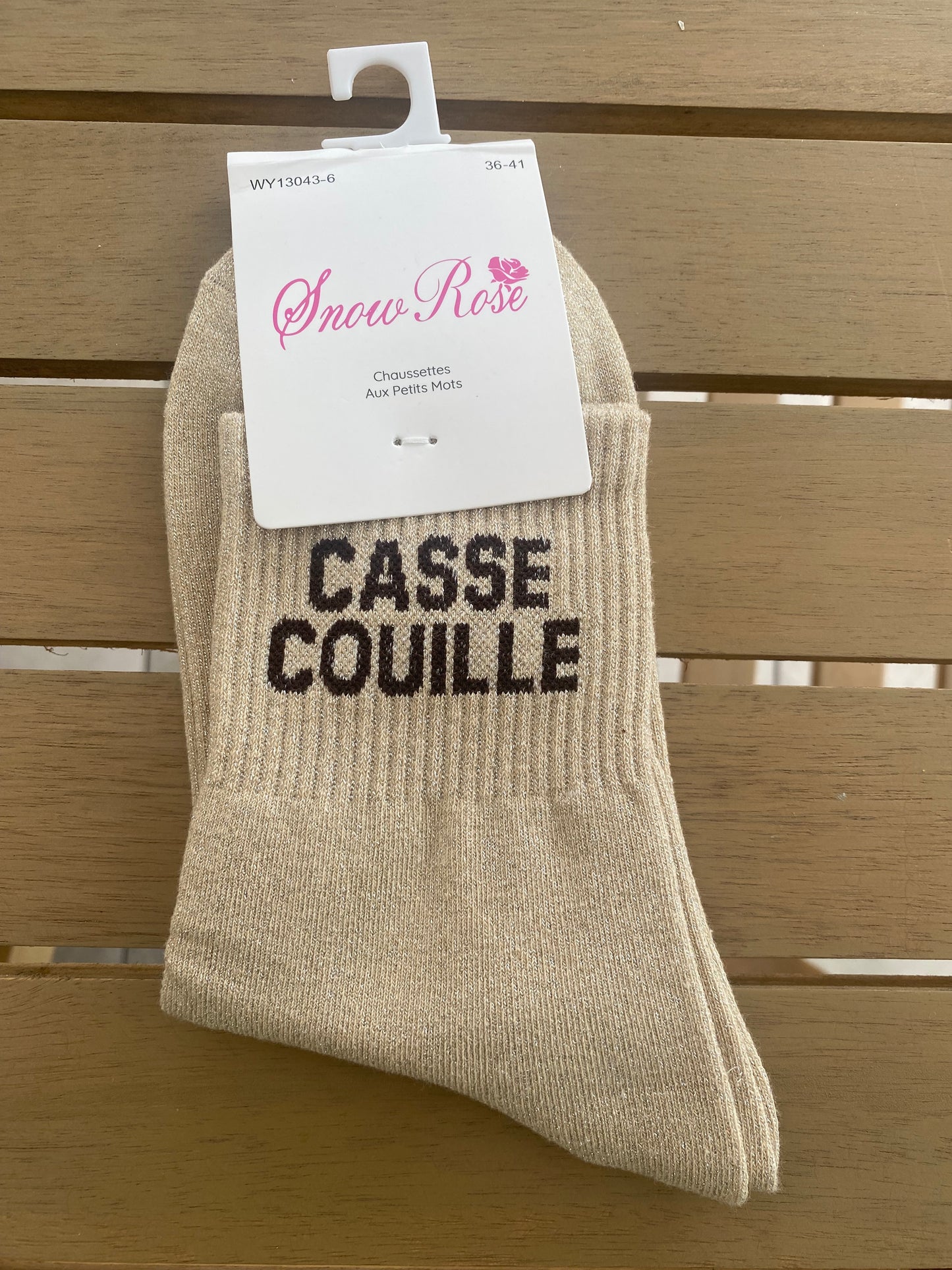 Chaussette à paillettes casse couille