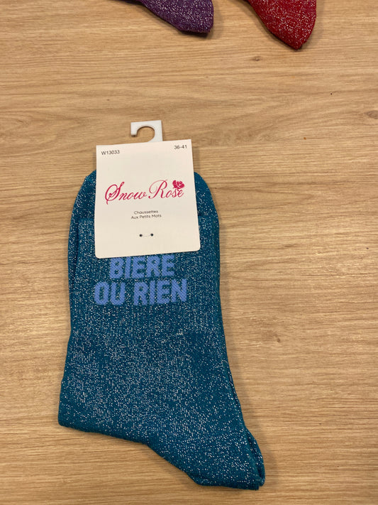 Chaussettes " bière ou rien"