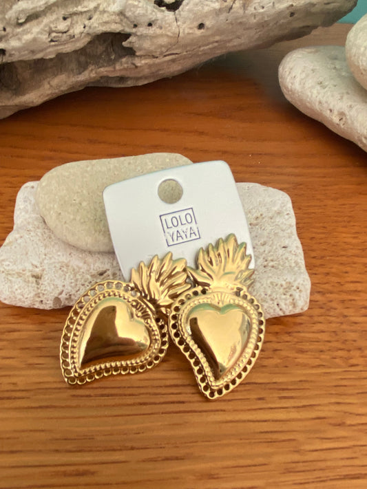 boucle d'oreille cœur Lamballii