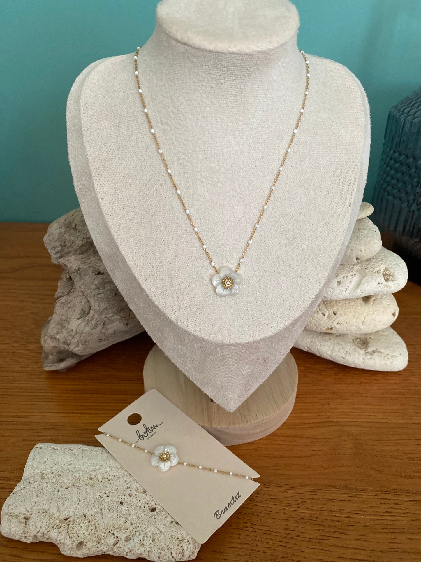 Collier et bracelet FLORA