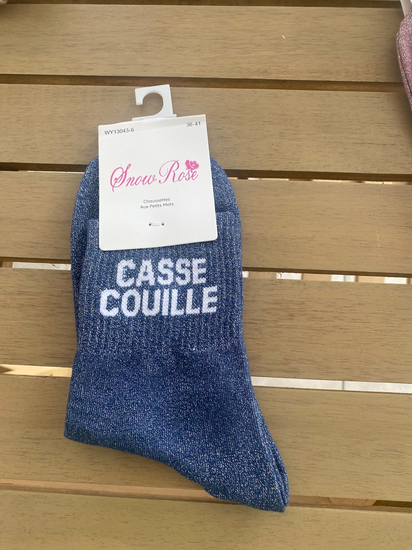 Chaussette à paillettes casse couille